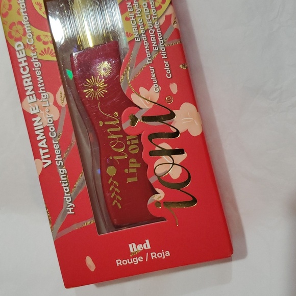 2pack vitamin E enriched hydrating sheer red and purple gold tinted lip oils new - Picture 5 of 10